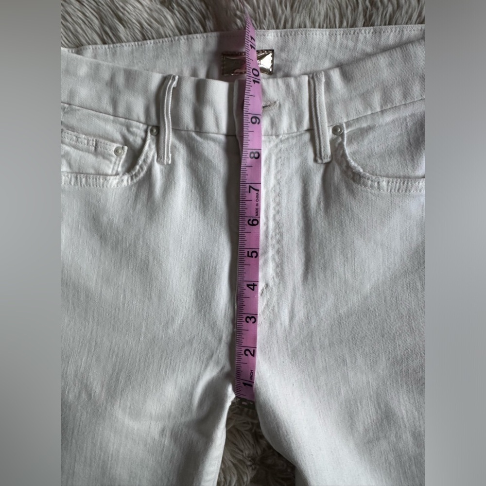 MOTHER Denim The High Waisted Looker White Skinny Jeans Whipping The Cream Sz 27 - Picture 8 of 15